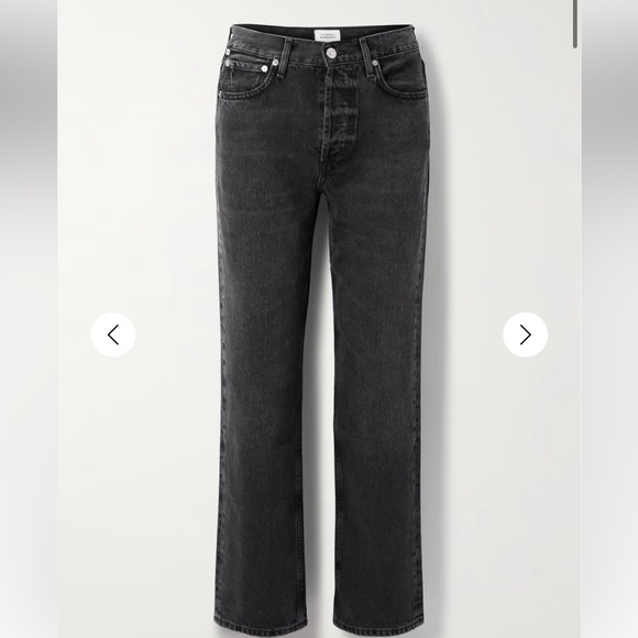 COH CITIZENS OF HUMANITY AVA #142 STRETCH LOW-WAIST STRAIGHT LEG BLACK WASHED - Picture 5 of 15